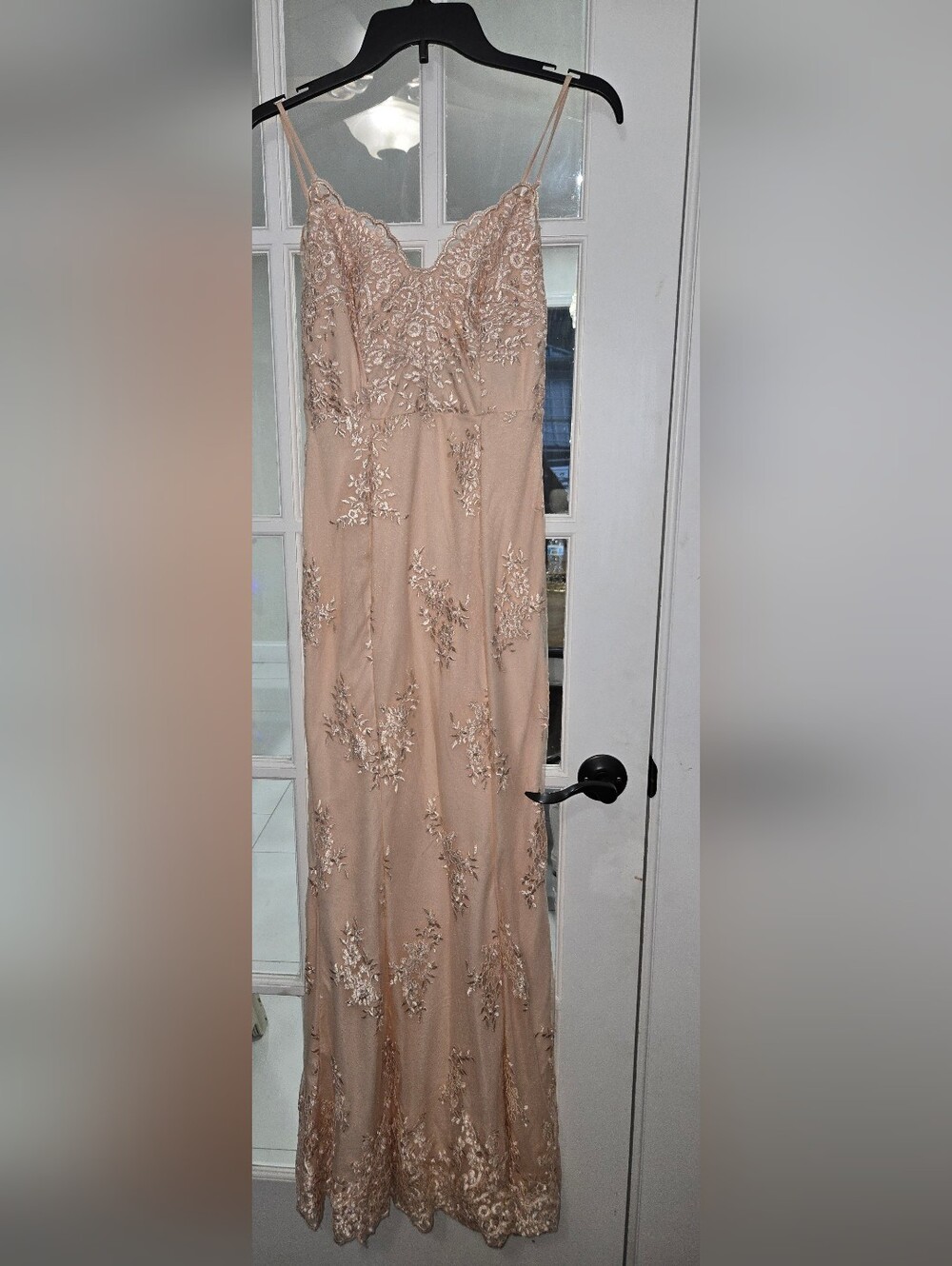 Lulu's Blush Pink Embroidered Maxi Skirt